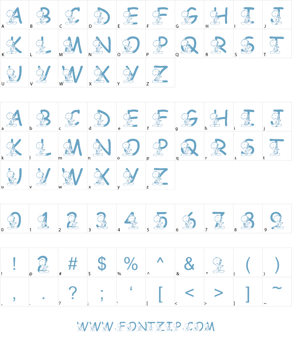 LMS Tweety Font Font Character